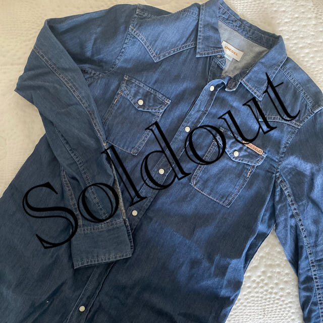 【soldout】DIESEL*デニムシャツメンズLサイズ