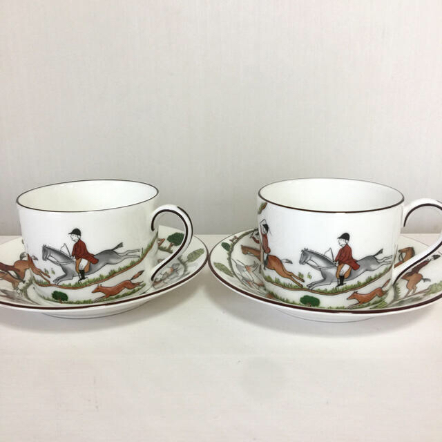 ウェッジウッド ハンティングシーン Cu0026S ペア 2客セット wedgewood-