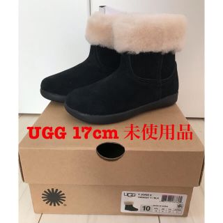 アグ(UGG)の未使用品　UGG 17cm ムートンブーツ　ブラック(ブーツ)