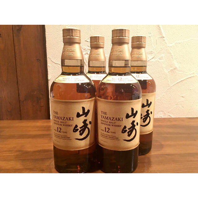 食品/飲料/酒サントリー山崎12年 700ml 4本セット