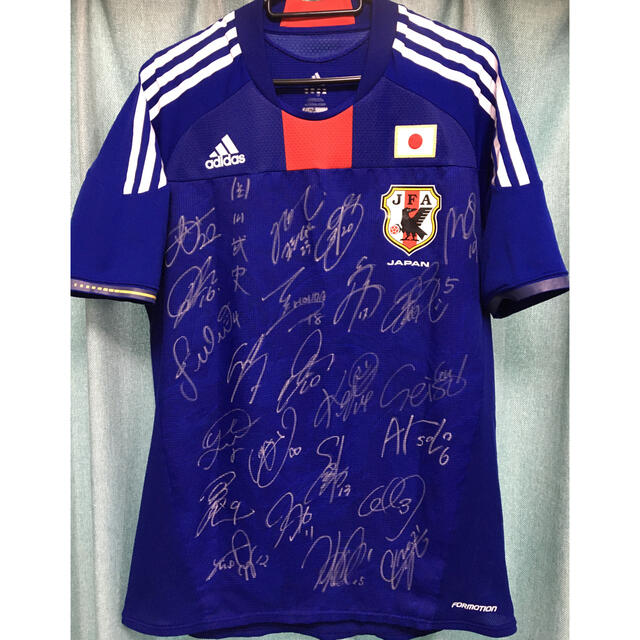 2010年W杯日本代表ホームオーセンティックユニフォーム Oサイズ全選手サイン入
