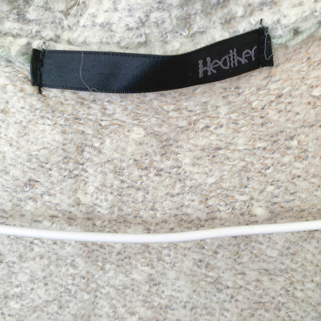 heather(ヘザー)の【1度のみ着用・美品】 Heather ヘザー ロングカーディガン ライトグレー レディースのトップス(カーディガン)の商品写真