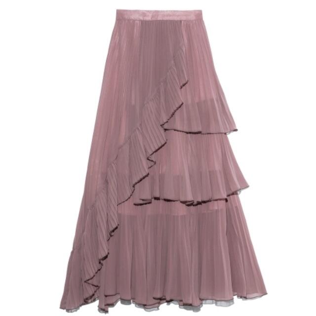 SNIDEL(スナイデル)のシアーボリュームプリーツスカート レディースのスカート(ひざ丈スカート)の商品写真