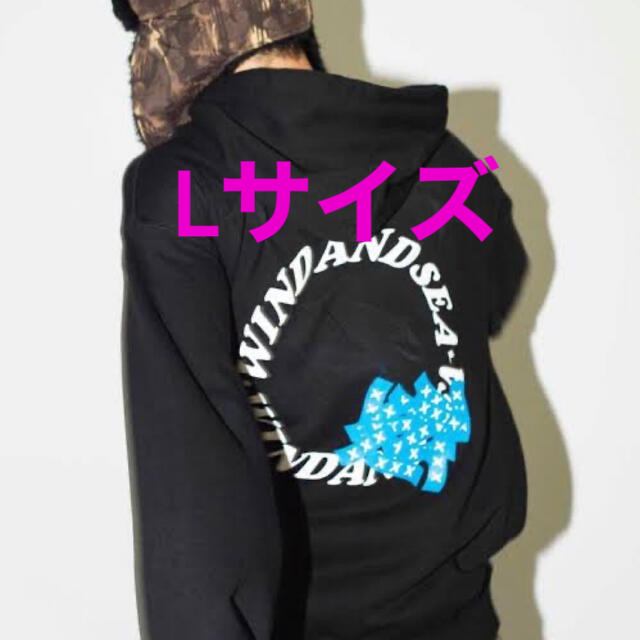 高質 and 新品wind - SEA sea Lサイズ 黒 パーカー selection god パーカー ブルームバーグ AND WIND SEA×GOD パーカー XXX SELECTION パーカー