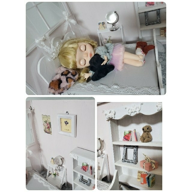 ベッドルーム*°ドールハウス*°ブライスやリカちゃんなどにの通販 ベッドルーム*°ドールハウス*°ブライスやリカちゃんなどにの通販