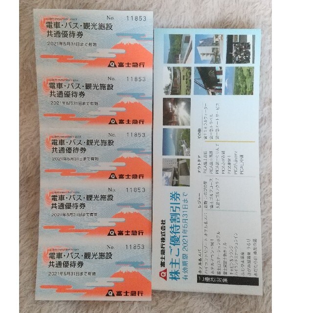 富士急行 株主優待 チケットの施設利用券(遊園地/テーマパーク)の商品写真
