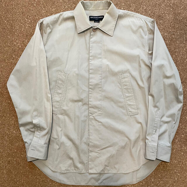 BALENCIAGA 2017A/W ワークシャツ ベージュ 37 バレンシアガ 最新最全