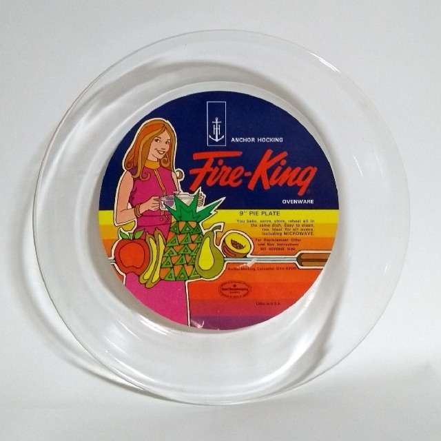 Fire-King(ファイヤーキング)のfire-King　パイプレート2枚 インテリア/住まい/日用品のキッチン/食器(食器)の商品写真