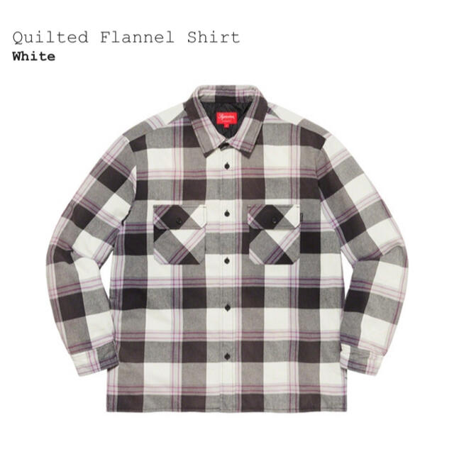 メンズSupreme Quilted Flannel Shirt White S