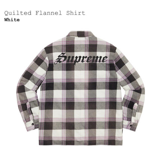 Supreme Quilted Flannel Shirt White S 2