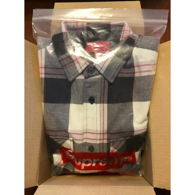 Supreme Quilted Flannel Shirt White L