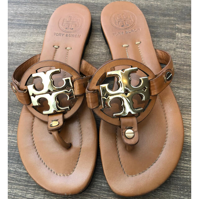 Tory Burch(トリーバーチ)のTORY BURCH トリーバーチ サンダル フラット ブラウン 23cm レディースの靴/シューズ(サンダル)の商品写真