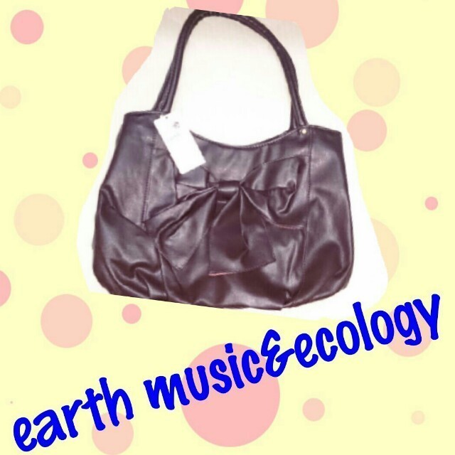 earth music & ecology(アースミュージックアンドエコロジー)のブラウン合皮トートバッグ*＊ レディースのバッグ(トートバッグ)の商品写真