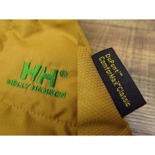 未使用保管品 ヘリーハンセン ロゴ刺繍 リバーシブル 軽量 防寒 ベスト 茶 緑