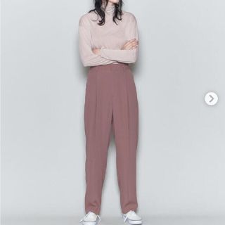 ビューティアンドユースユナイテッドアローズ(BEAUTY&YOUTH UNITED ARROWS)の新品  6(ROKU) GEORGETTE TUCK PANTS ジョーゼット(カジュアルパンツ)