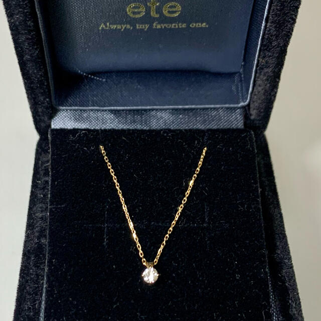 ete  K18 ダイヤモンド　0.06ct ネックレス