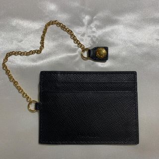 プラダ(PRADA)のプラダ カードケース パスケース 黒 【美品】(名刺入れ/定期入れ)