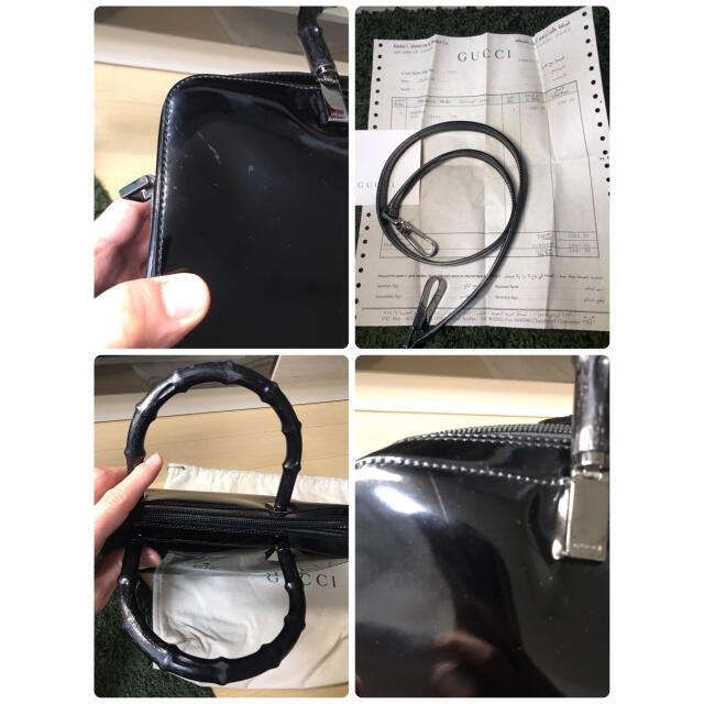 美品 グッチ バンブー エナメル 2way ショルダーバッグ ハンドバッグ 美品 グッチ バンブー エナメル 2way ショルダーバッグ ハンドバッグ