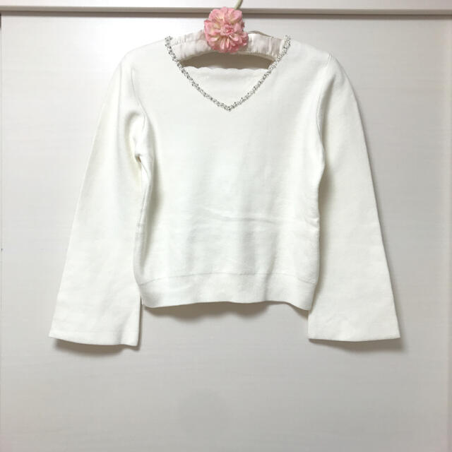 MISCH MASCH(ミッシュマッシュ)の🌸お値下げ🌸ミッシュマッシュのビジュートップス🌸 レディースのトップス(カットソー(長袖/七分))の商品写真