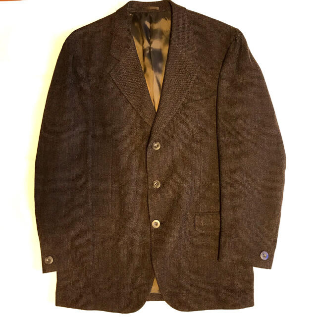 ヴィンテージ  ビンテージ　古着　ブラウン　テーラード　ジャケット メンズのジャケット/アウター(テーラードジャケット)の商品写真