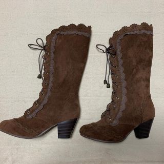 アクシーズファム(axes femme)の新品☆ アクシーズファムのカットワークレースアップブーツM(ブーツ)