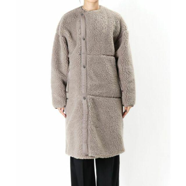 HYKE FAUX SHEARLING COAT ハイクボアコート1新品グレー | www