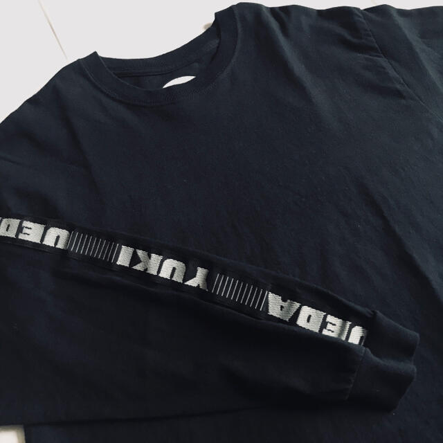 YUKI UEDA ユウキウエダ　デザイナー　サイド　テープ　ロンT ブラック メンズのトップス(Tシャツ/カットソー(七分/長袖))の商品写真