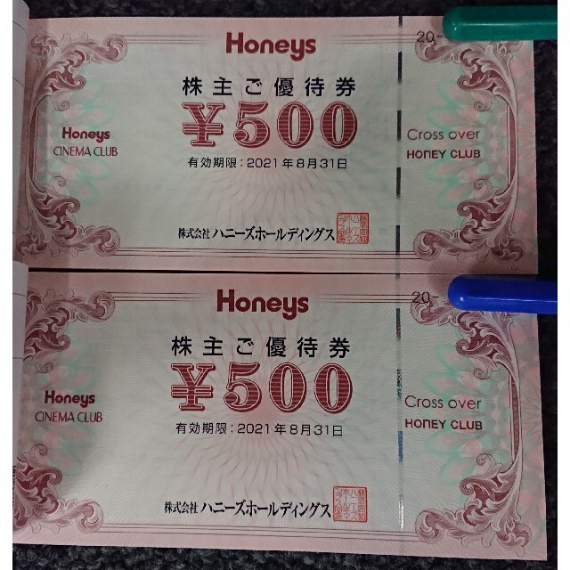 HONEYS(ハニーズ)のハニーズ 株主優待券 20000円分 チケットの優待券/割引券(ショッピング)の商品写真