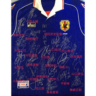 1998年フランスW杯 日本代表ホームレプリカユニフォーム L 全選手サイン入り