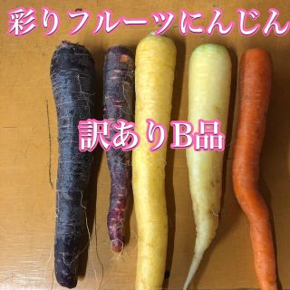 彩りフルーツにんじん先行販売。訳ありB品1.8kg以上。無農薬野菜(野菜)