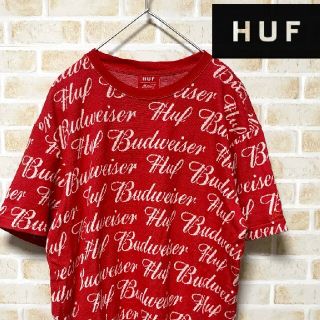 ハフ(HUF)の【激レア】HUF ×  Budweiser コラボ Ｔシャツ 総柄 サイズM(Tシャツ/カットソー(半袖/袖なし))