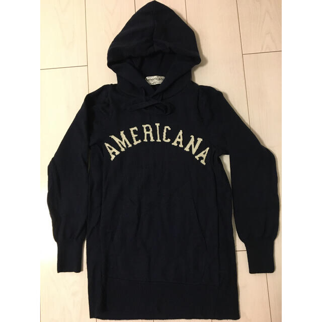 AMERICANA(アメリカーナ)のAmericana ネイビー　ロゴ　ニット レディースのトップス(ニット/セーター)の商品写真