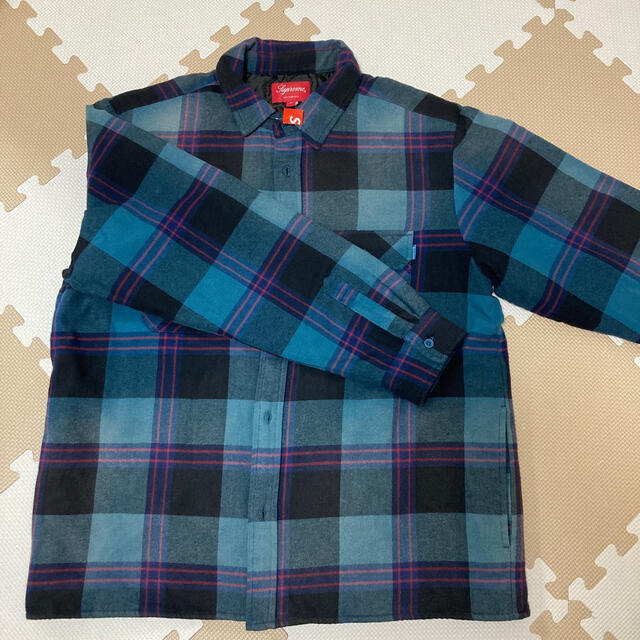 Supreme Quilted Flannel Shirt ネルシャツ　M