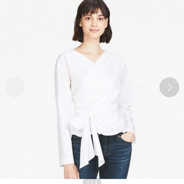 UNIQLO(ユニクロ)のUNIQLO 2way カシュクールシャツ レディースのトップス(シャツ/ブラウス(長袖/七分))の商品写真