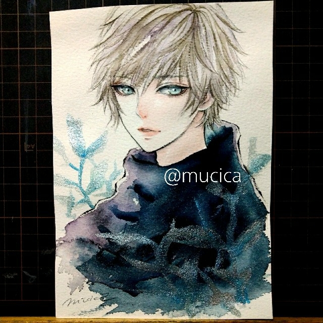 専用 手描きイラスト 《 銀草 》 オリジナル 水彩画 の通販 by 専用 手描きイラスト 《 銀草 》 オリジナル 水彩画 の通販 by