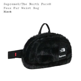 ザノースフェイス(THE NORTH FACE)のSupreme North Face Faux Fur Waist Bag 黒(ウエストポーチ)