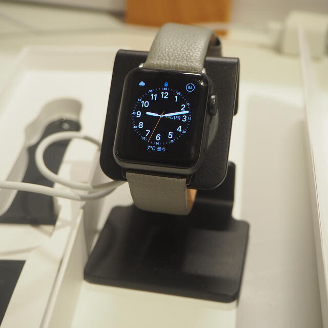 腕時計(デジタル)Apple Watch series3 スペースグレー 38mm GPS 美品