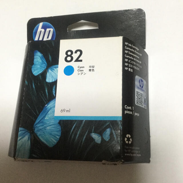 HP(ヒューレットパッカード)のHP 82 純正 インクカートリッジ シアン　C4836A インテリア/住まい/日用品のオフィス用品(OA機器)の商品写真