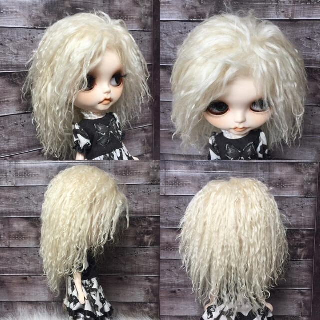 blythe_シャイニークリームw-049チベットラムフルスキンウィッグ