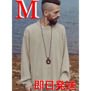 ハレ(HARE)のリドム　OVERSIZED 7G AZE KNIT　ベージュ　M(ニット/セーター)