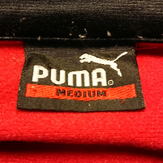 PUMA(プーマ)のヴィンテージ PUMA プーマ ロゴ ジャージ ブラック レッド M メンズのトップス(ジャージ)の商品写真