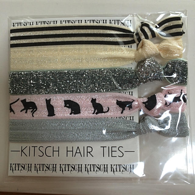 KITSCH(キッチュ)のKITSCH キッチュヘアゴム 新品5本 レディースのヘアアクセサリー(ヘアゴム/シュシュ)の商品写真