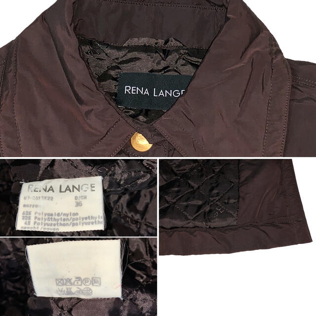 最高級ブランド【RENA LANGE】レナランゲ コート36 ブラックブラウン