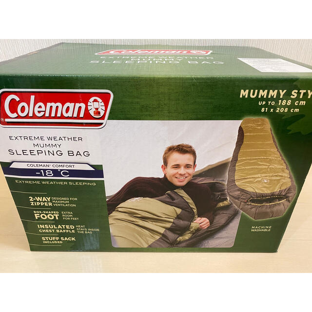 コールマン　寝袋 スリーピングバッグ　マイナス18度　当日発送  MUMMYポリエステル総重量