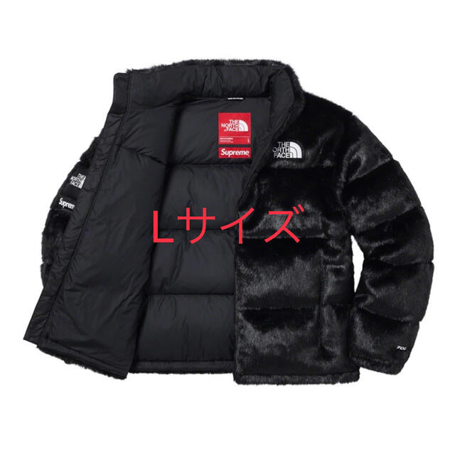 Supreme/TNF Faux Fur Nuptse Jacket Black