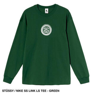 ナイキ(NIKE)の【M】STÜSSY / NIKE SS LINK LS TEE - GREEN(Tシャツ/カットソー(七分/長袖))