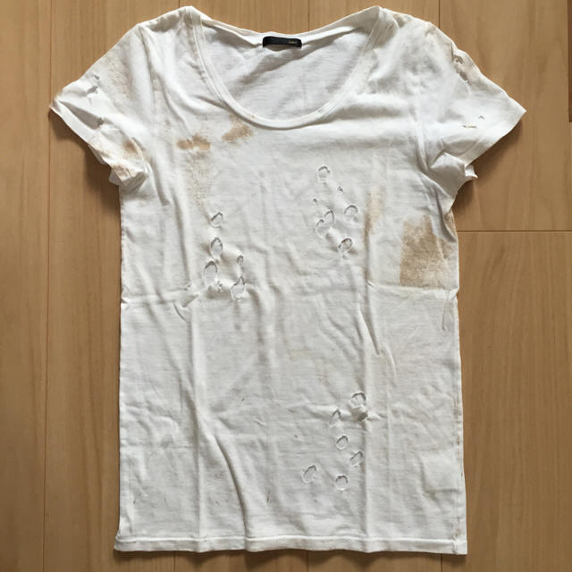 NINE(ナイン)のNINE ペイント&ダメージ加工Tシャツ レディースのトップス(Tシャツ(半袖/袖なし))の商品写真