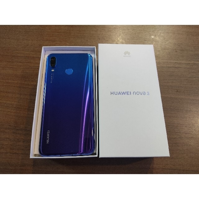 美品】HUAWEI nova 3 アイリスパープル 128 GB SIMフリー 大きな割引