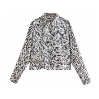 ザラ(ZARA)の❄️冬新作☃️3103◆ゼブラ柄 シャツ ブラウス(シャツ/ブラウス(長袖/七分))