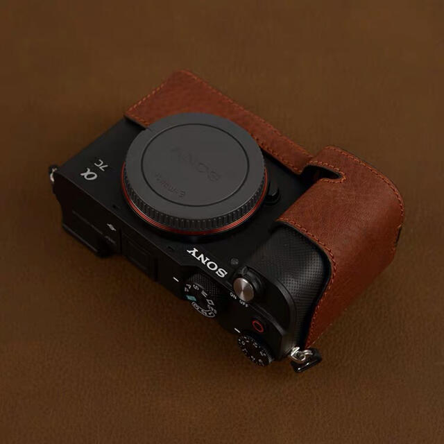 本革 カメラケース SONY ソニー a7c用 濃いブラウン | フリマアプリ ラクマ